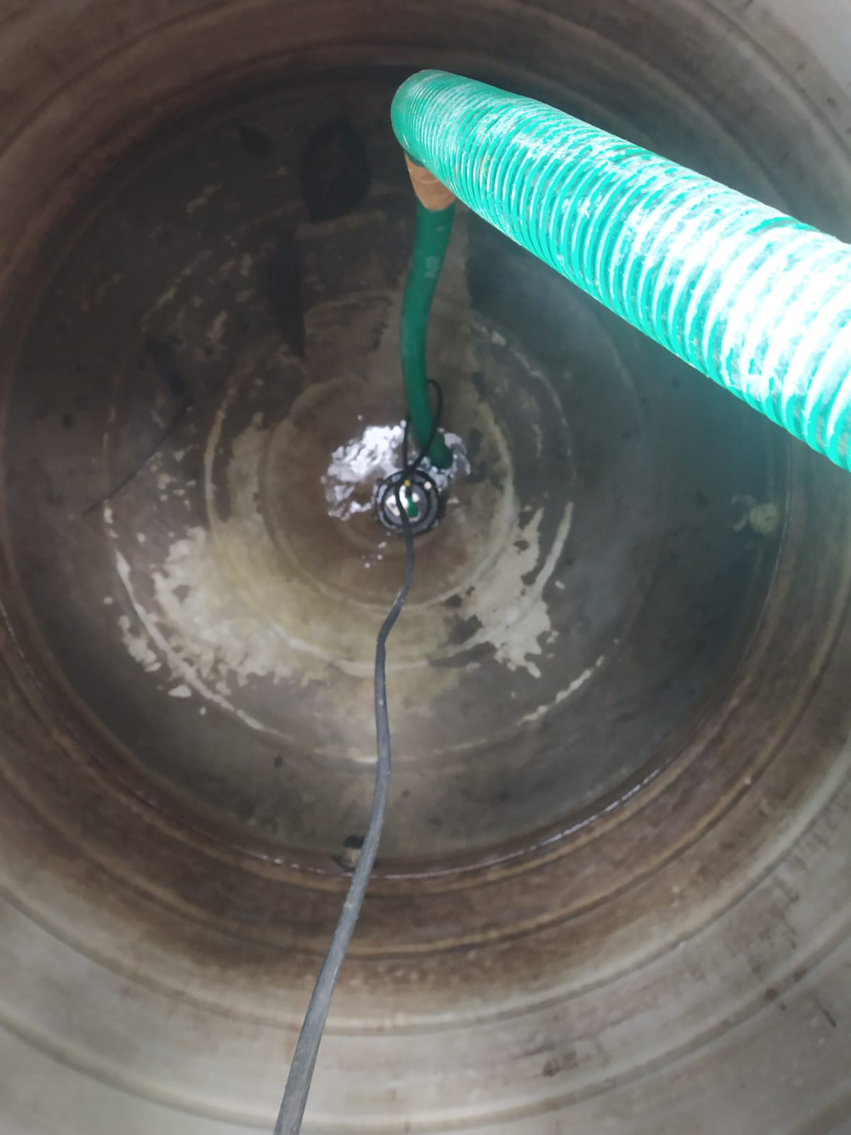 Overhead Tank Cleaning Before